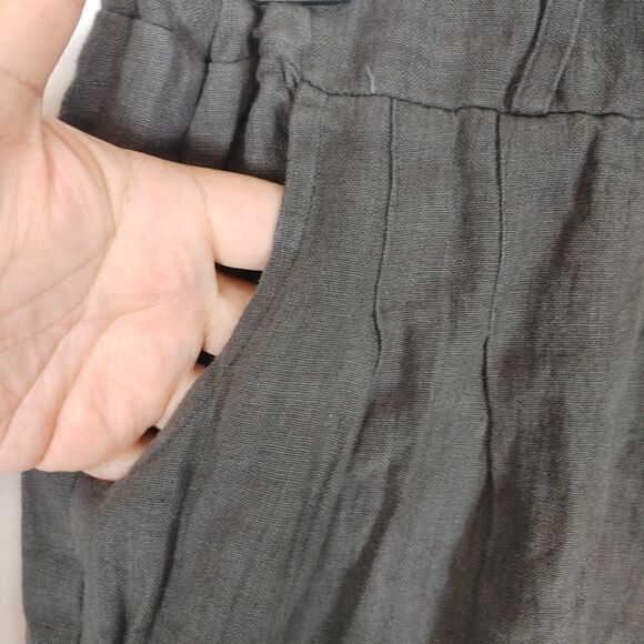 Ruby Yaya Gray Linen Pants Straight Leg Women's Si - Picture 5 of 7